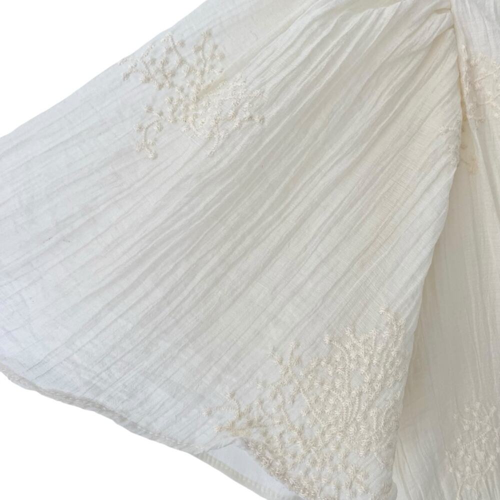 Nap Loungewear Cream Cotton Embroidered Midi Dress NWTs size small - Picture 3 of 8